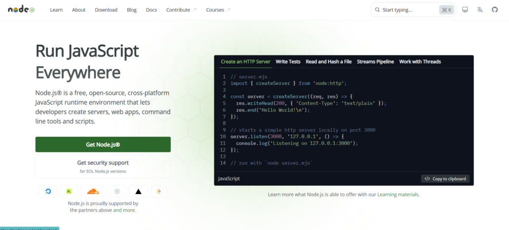 node js descargar